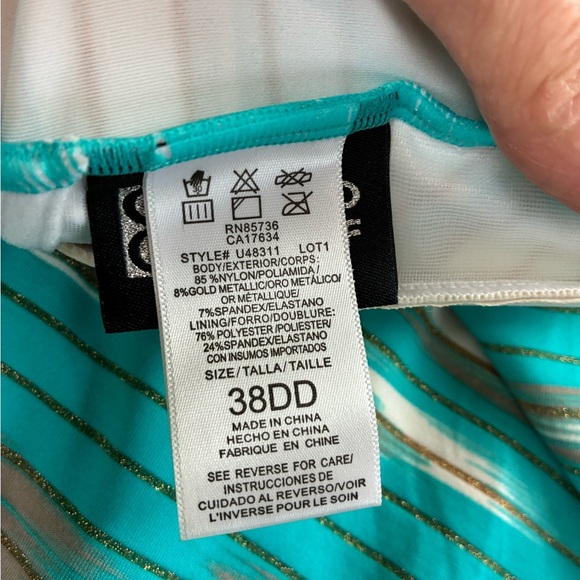 CoCo Reef 38DD One Piece Striped Swimsuit - Picture 13 of 13